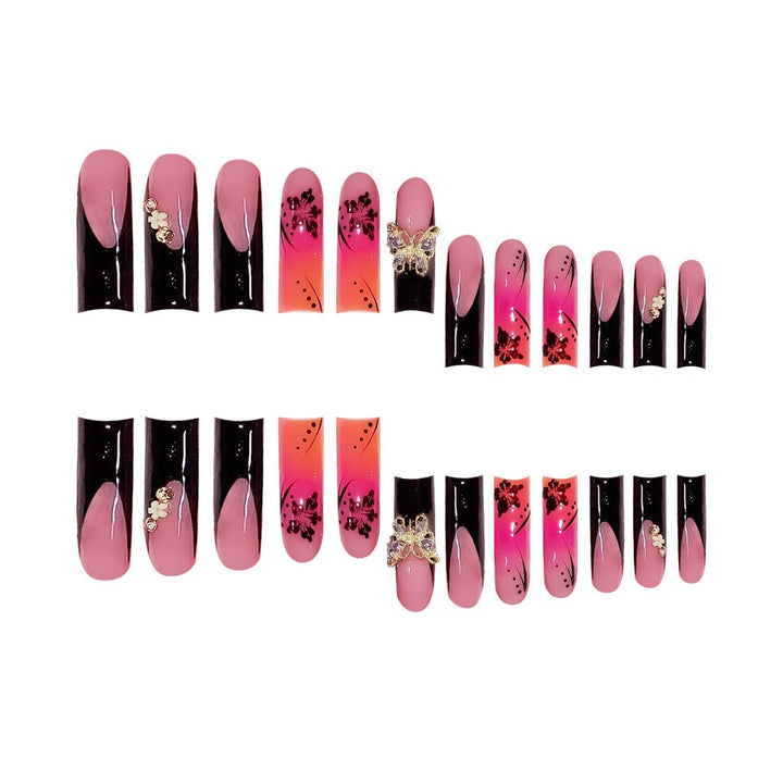 Glamorous Floral Nail Art Extensions Kalsten