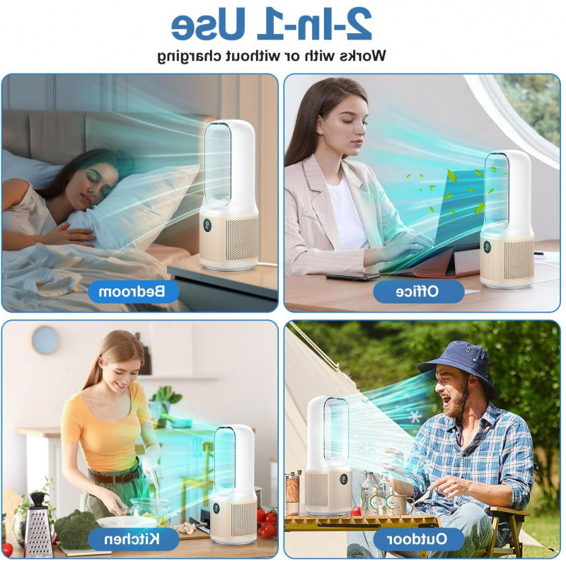 Unisex tower fan without rotor blades with intelligent timer Kalsten