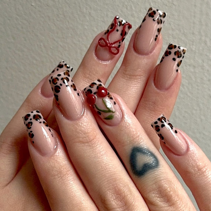 Decorative Leopard Print Nail Art Extensions Kalsten