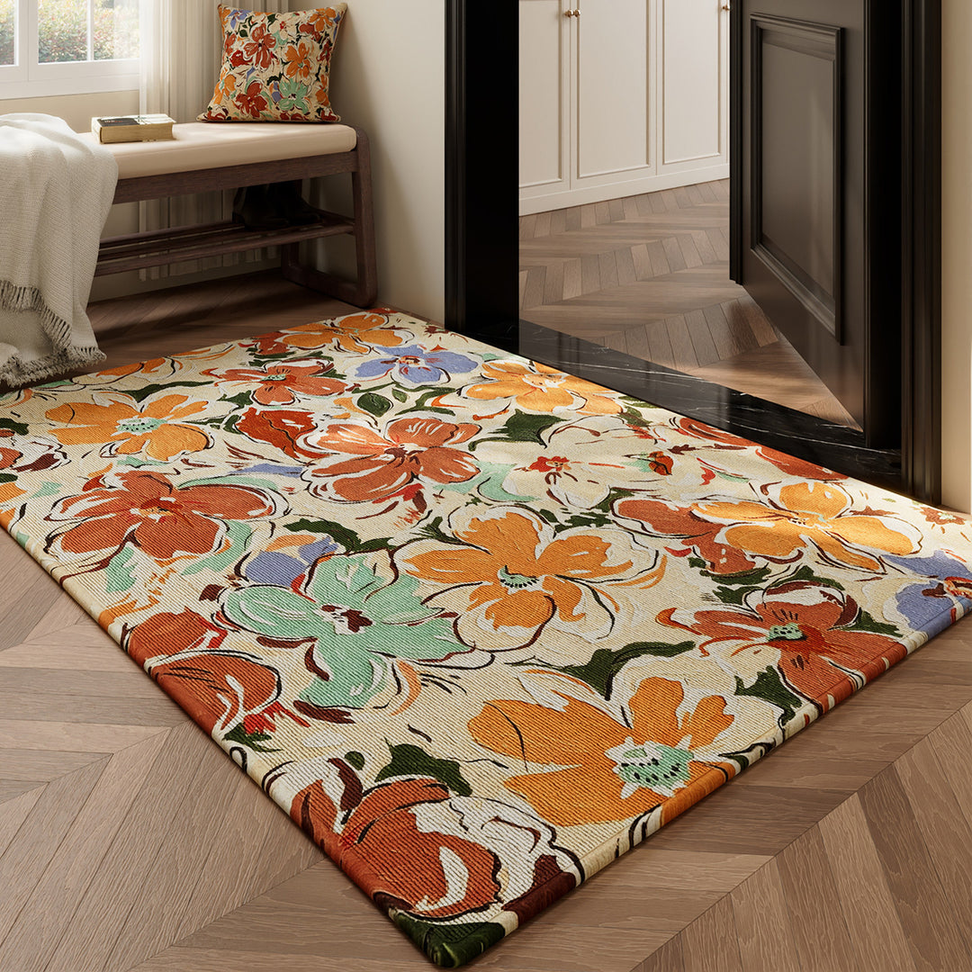 Floral Design Area Rug