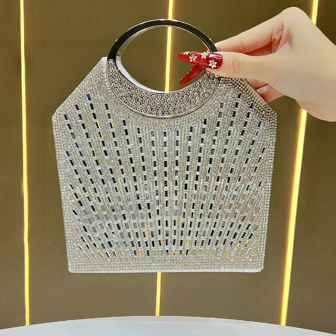 Statement Crystal-Studded Evening Handbag
