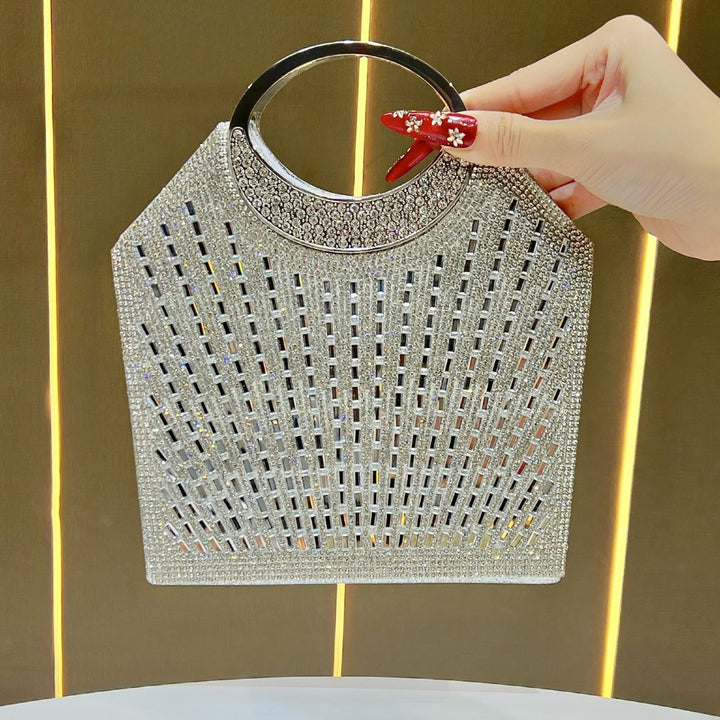 Statement Crystal-Studded Evening Handbag