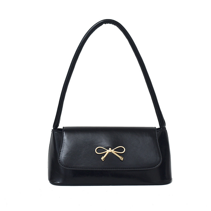 Elegant Bow-Detail Handheld Handbag