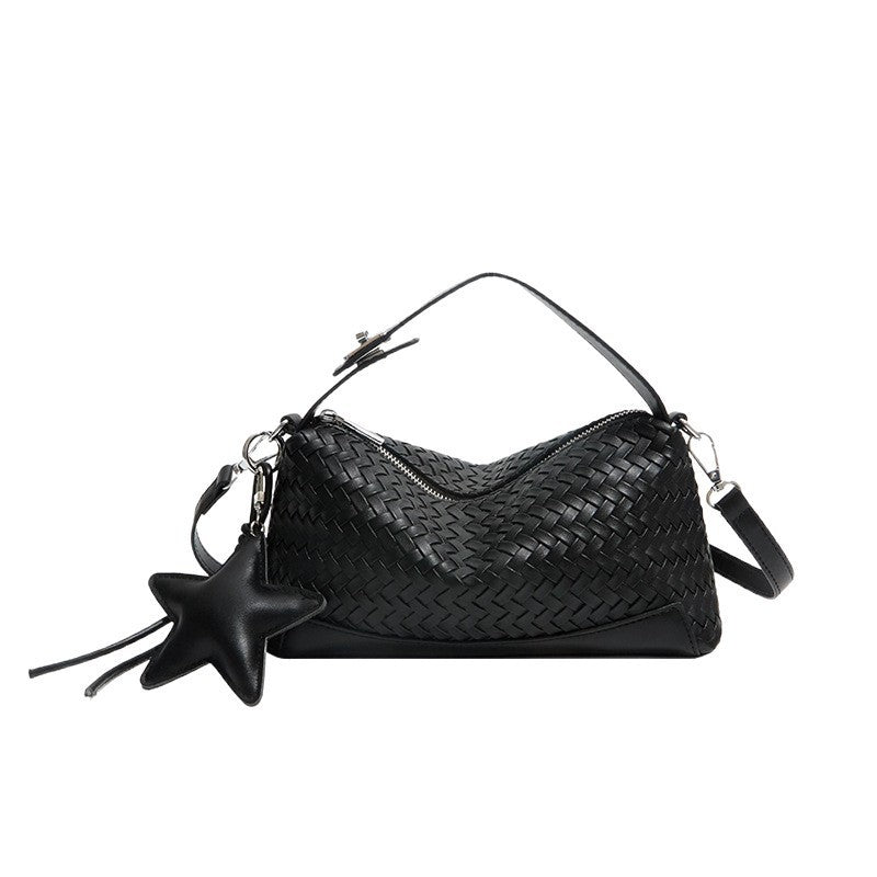 Woven Leather Shoulder Bag