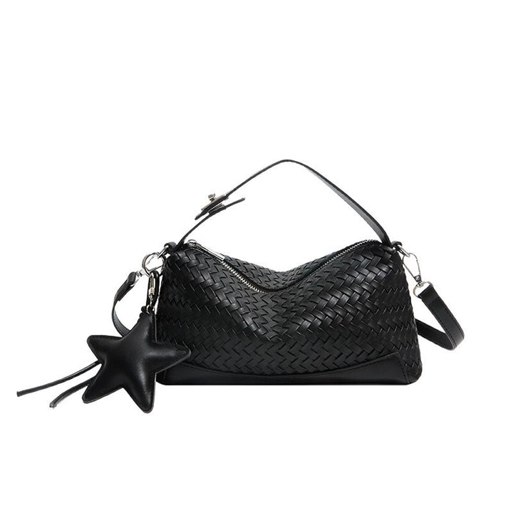 Woven Leather Shoulder Bag