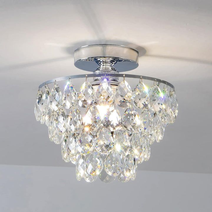Elegant Crystal Teardrop Chandelier