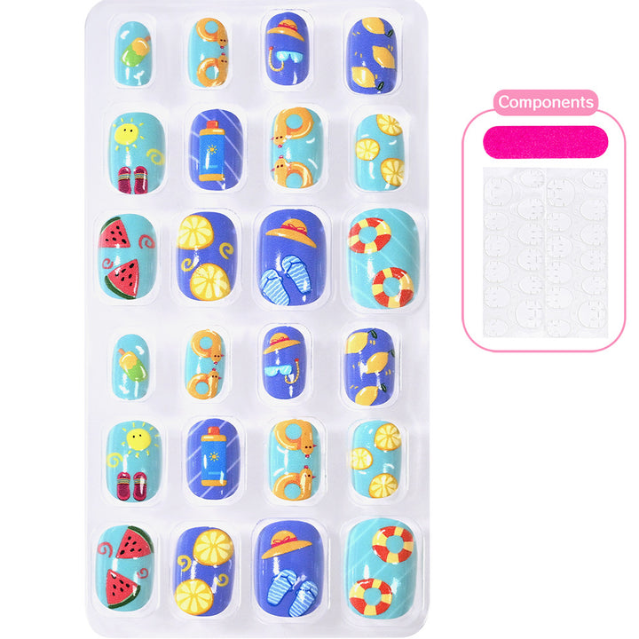 Themed Summer Beach Nail Art Press-On Nails Kalsten