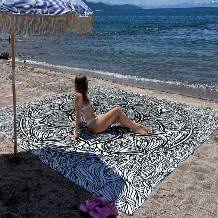 Mandala Design Beach Mat Kalsten