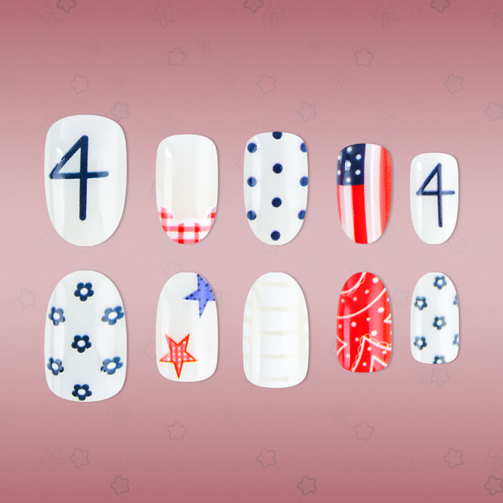 Patriotic Nail Art Design Kalsten