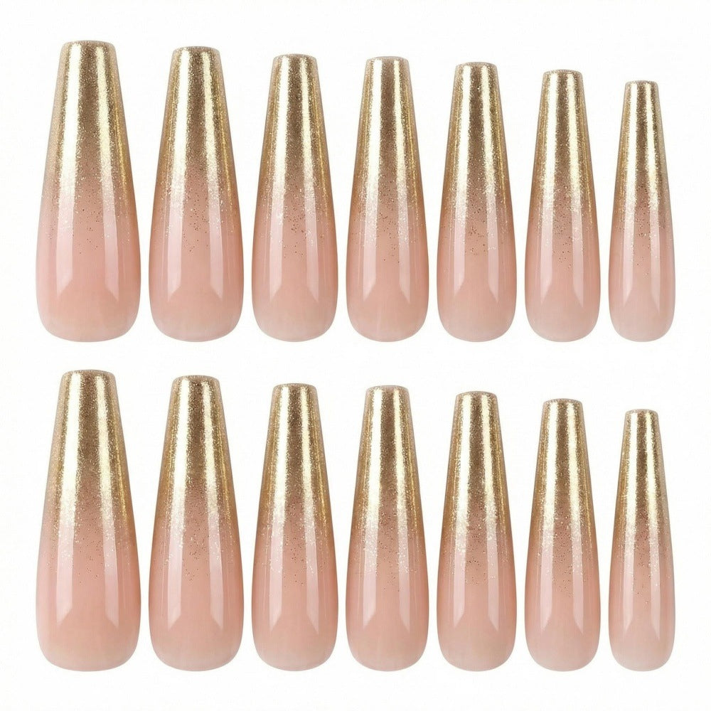 Artificial nails with elegant glitter gradient Kalsten