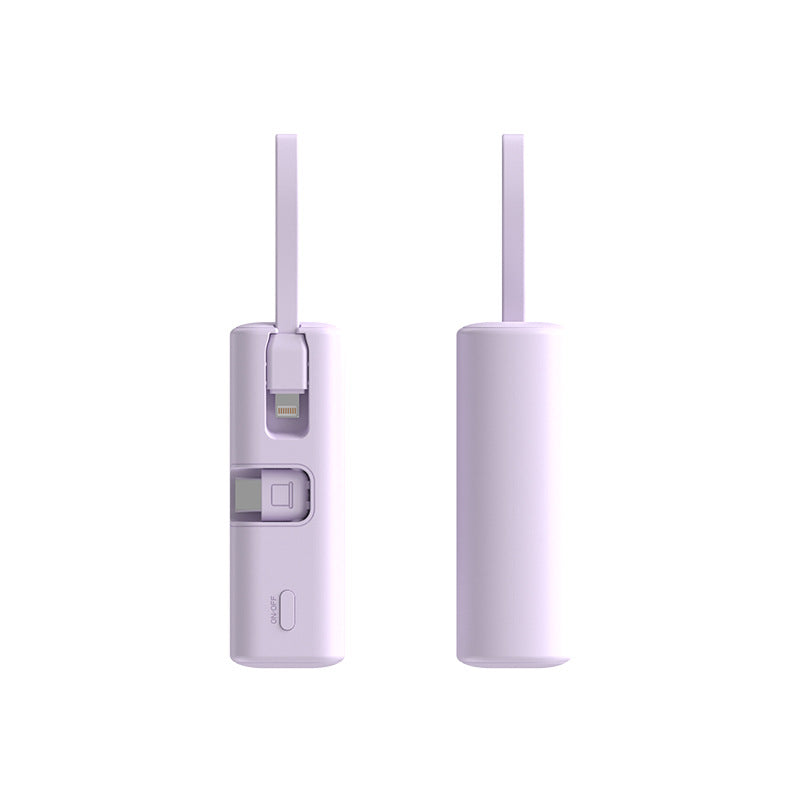 Compact power bank with integrated charging cable and LED indicator Kalsten