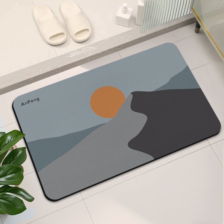 Stylish Abstract Design Bath Mat