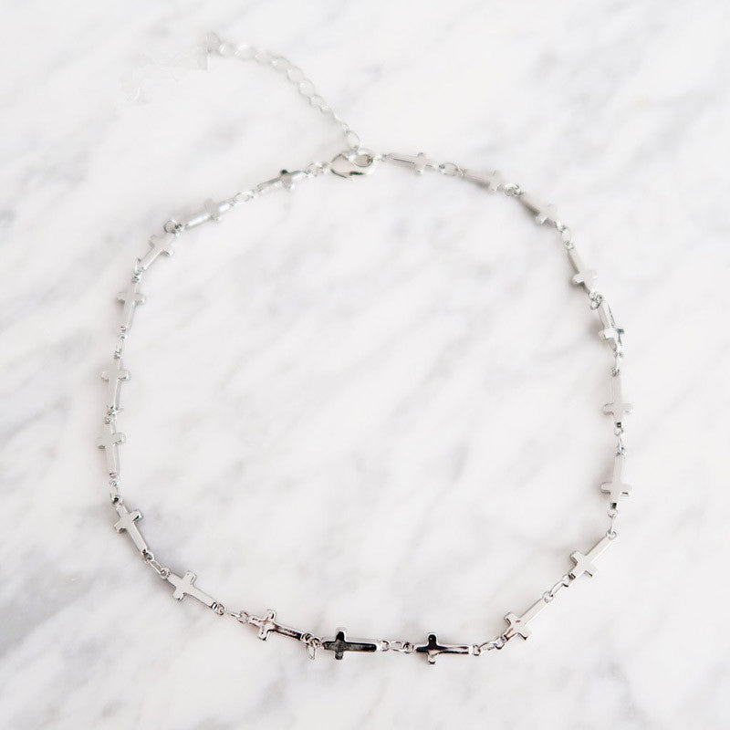 Minimalist Cross Design Chain Necklace Kalsten