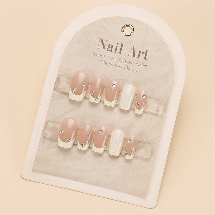 Luxury Press-On Nail Set with Rhinestone Accents Kalsten