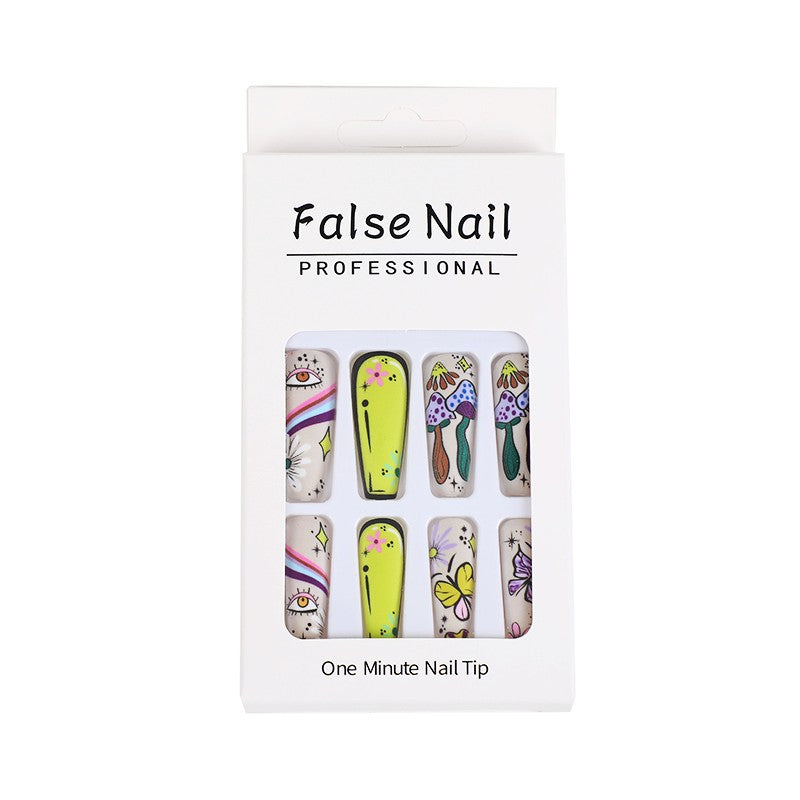 Artificial nails in creative flower design Kalsten