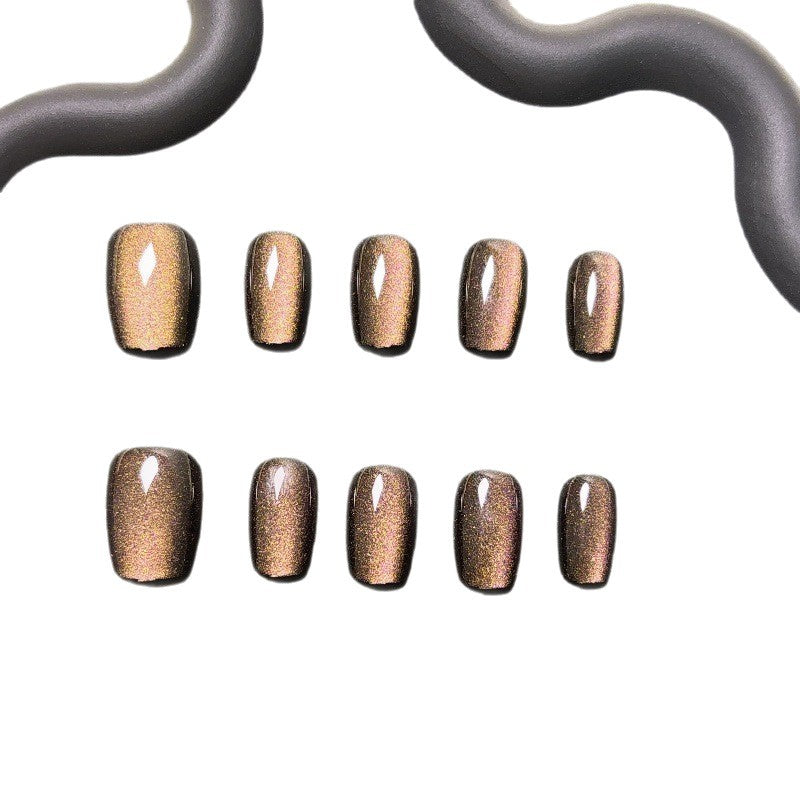 Artificial nails with shimmering metallic finish Kalsten