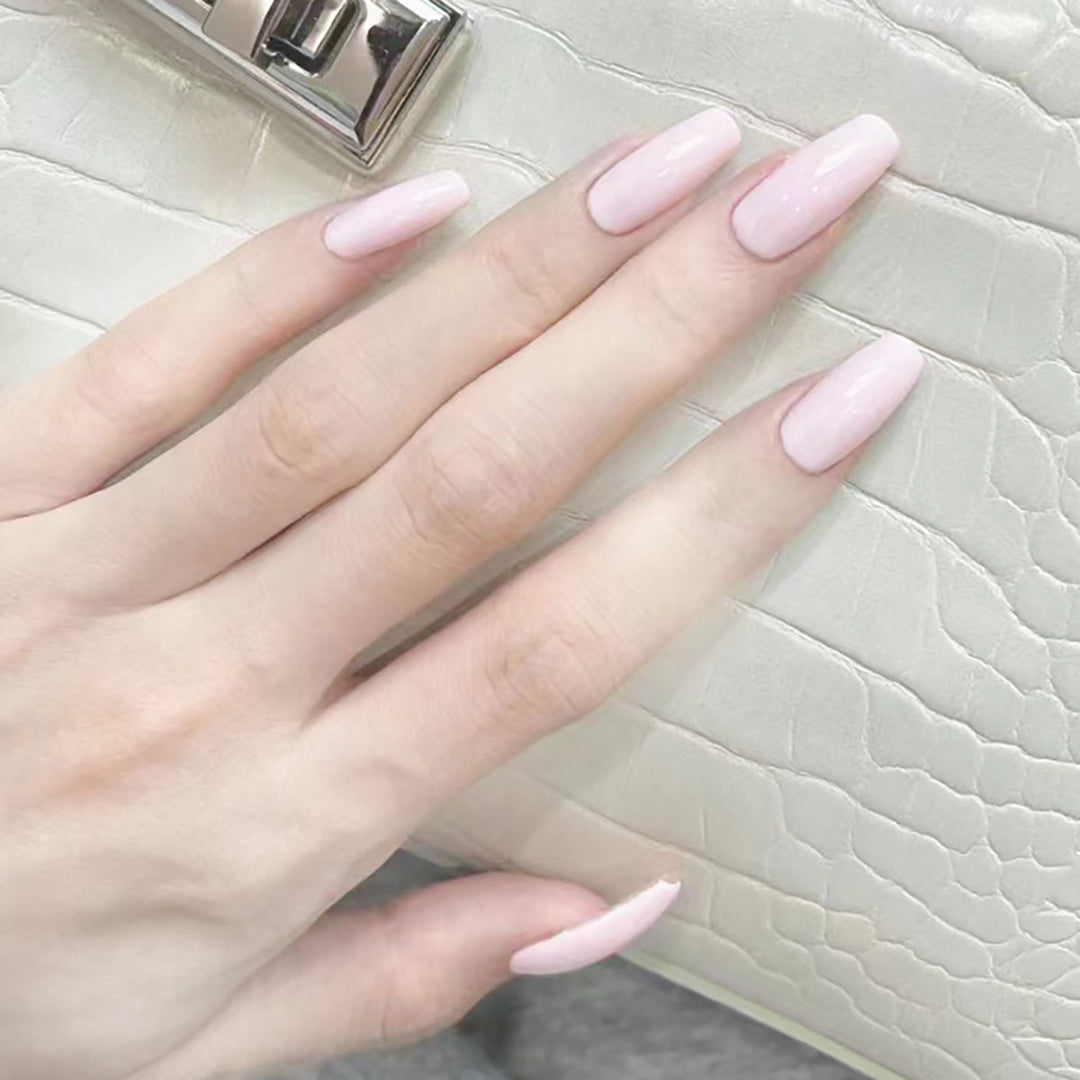 Elegant Long Coffin Press-On Nails