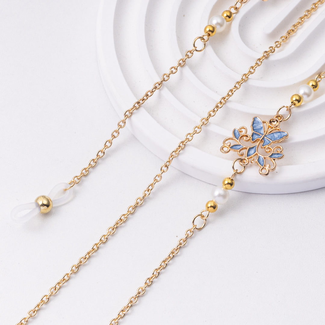 Delicate Floral Eyewear Chain Kalsten