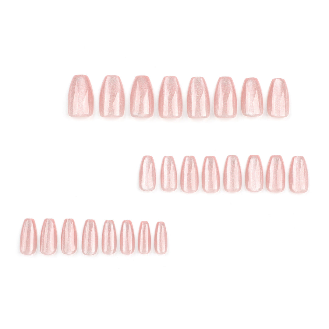 Glamorous artificial nails with glitter and ombre design Kalsten