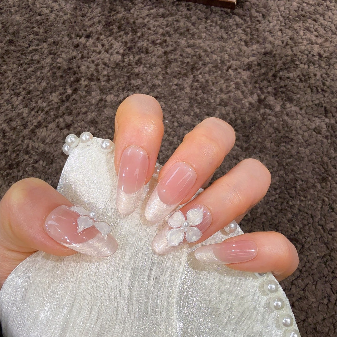 Designer Floral Press-On Nails Kalsten