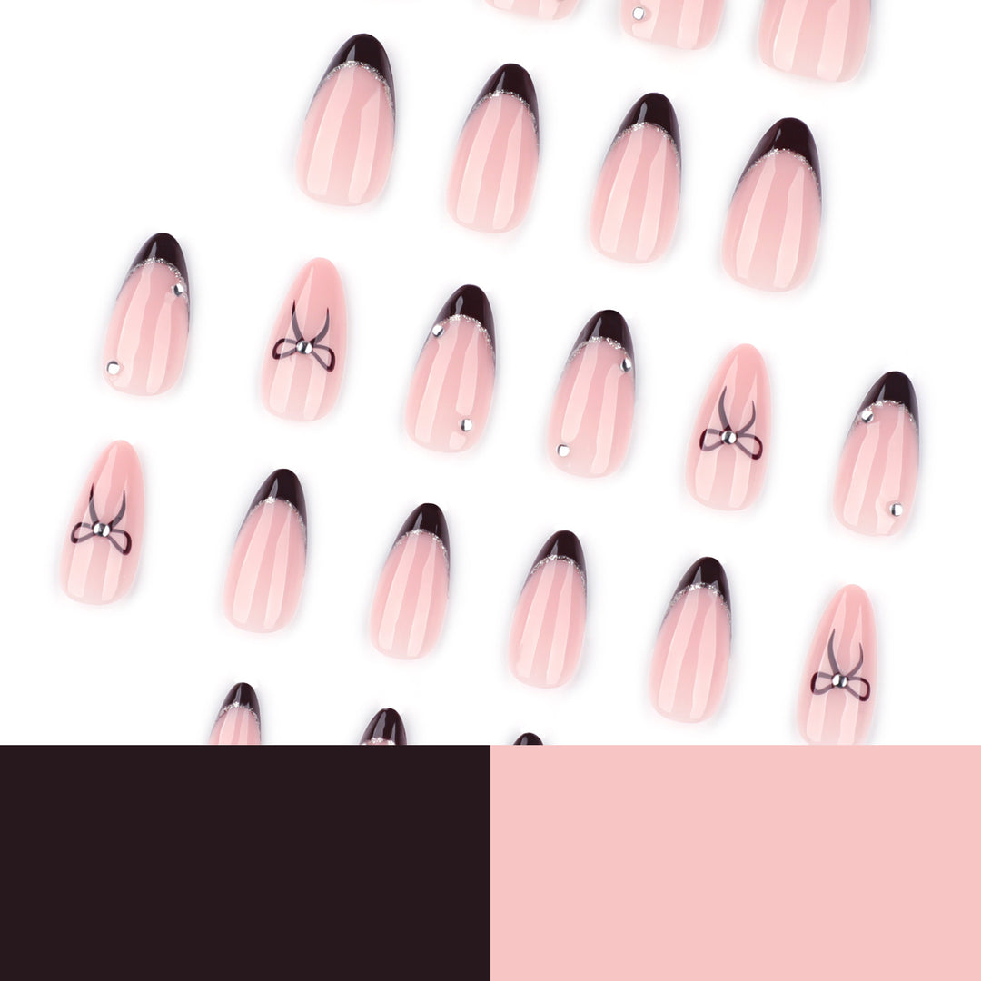 Artful Nail Art with Elegant Bow Decoration Kalsten