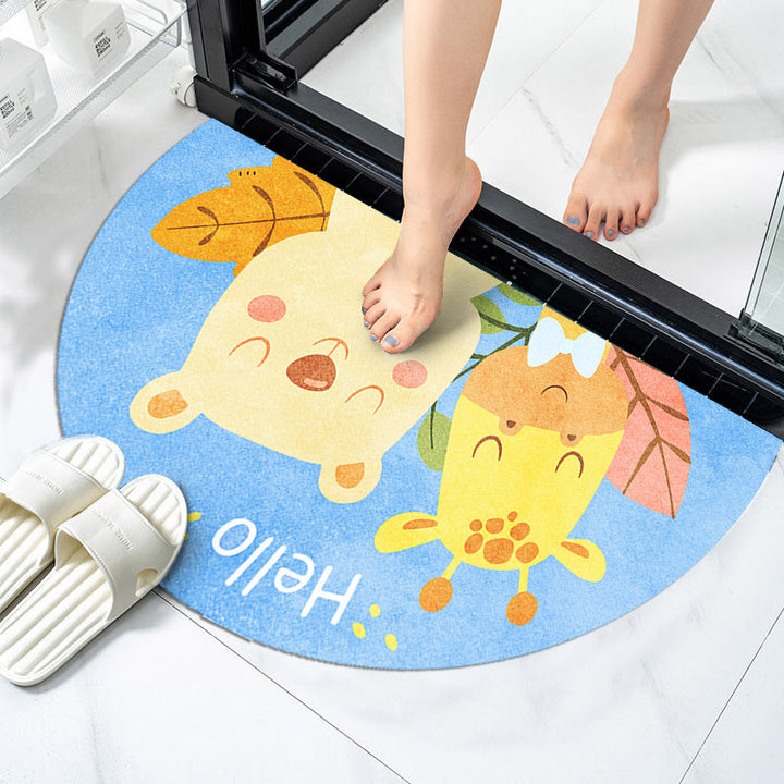 Fun Cartoon-Themed Entrance Mat