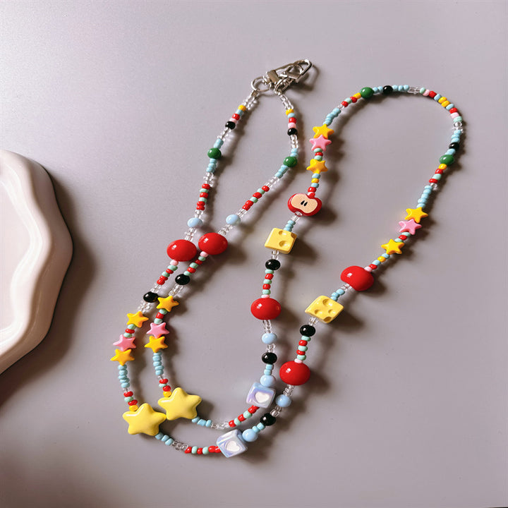 Colorful Beaded Phone Lanyard Kalsten 1790135533