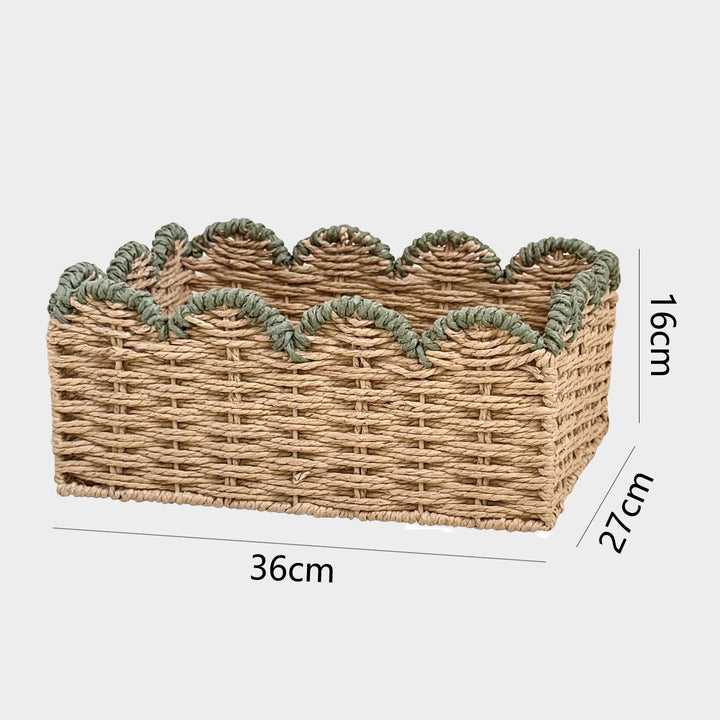 Decorative storage basket with wave edge Kalsten