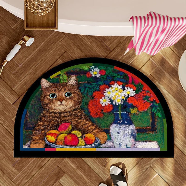 Cat-Themed Bath Mat Kalsten