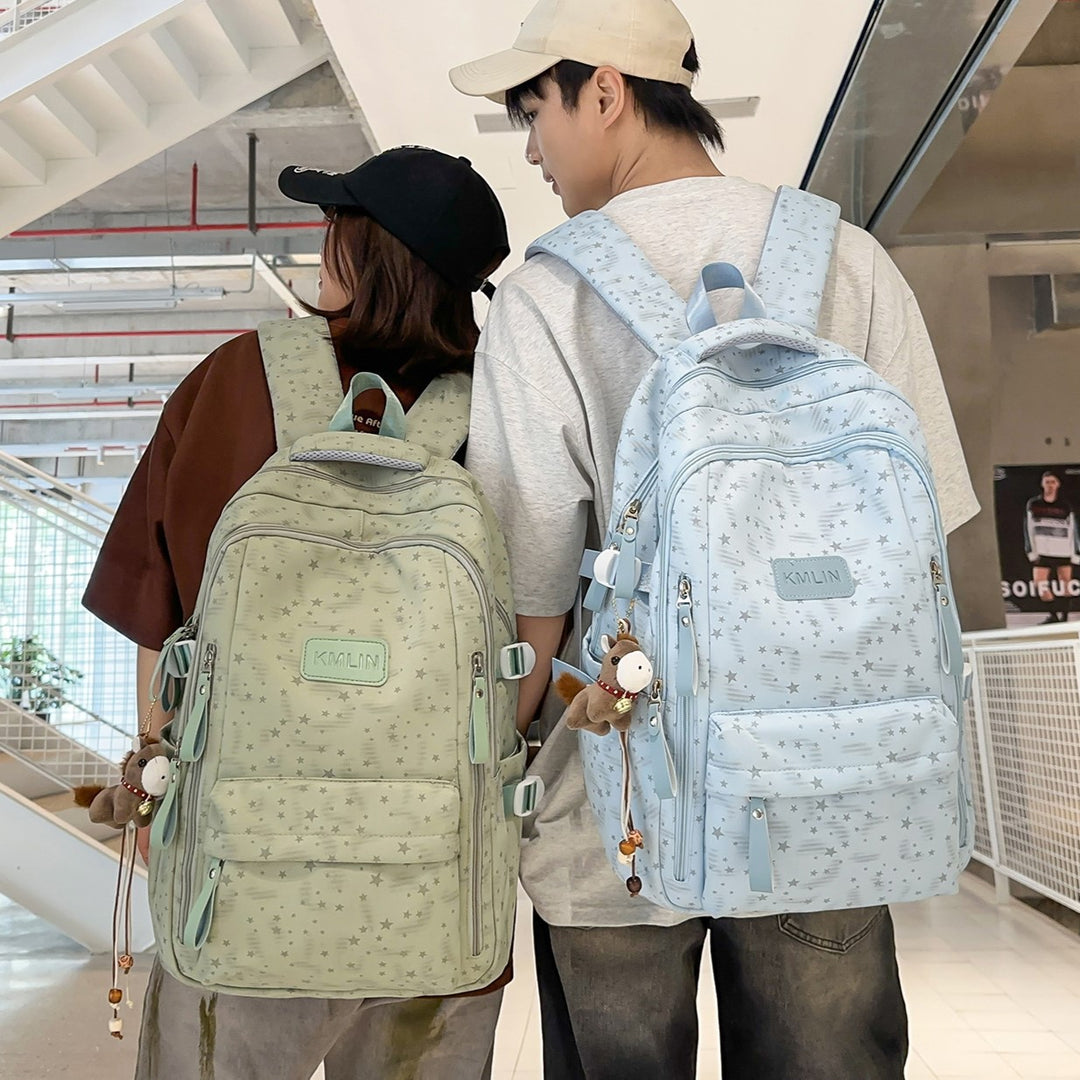 Stylish Multi-Pocket Star-Embellished Backpack Kalsten
