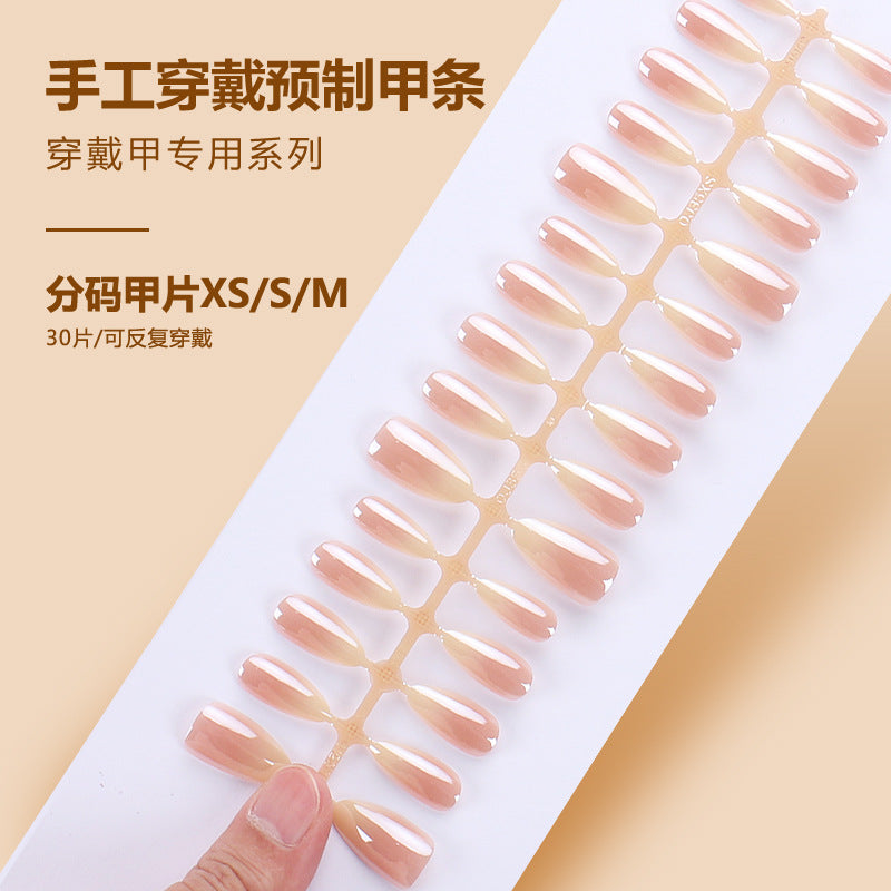 Elegant Stiletto Press-On Nail Set with Natural Ombre Finish Kalsten