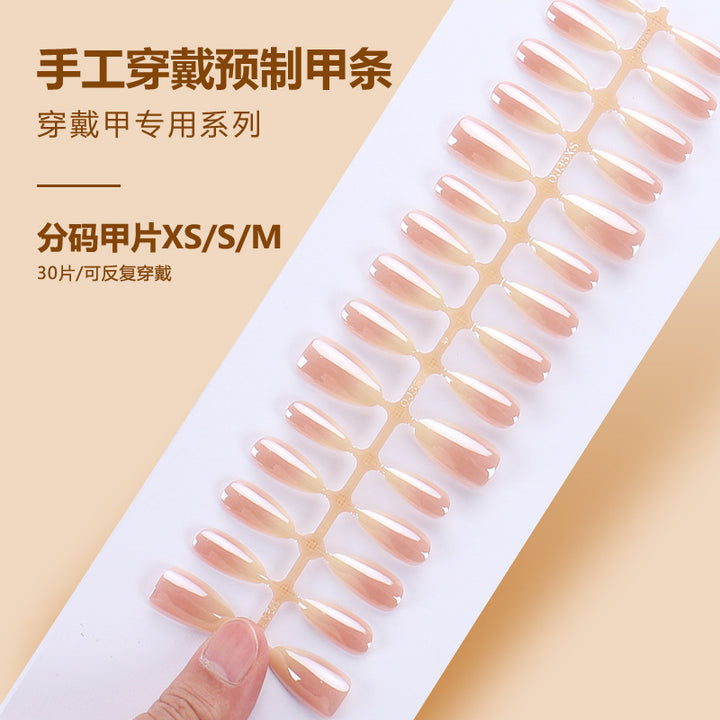Elegant Stiletto Press-On Nail Set with Natural Ombre Finish Kalsten