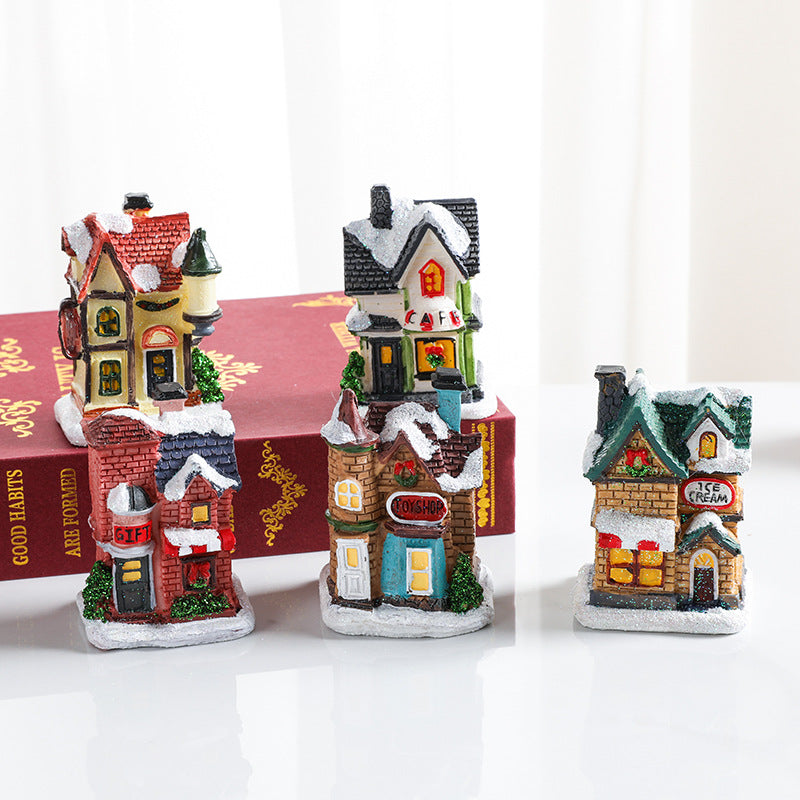 Decorative LED Village House Figurine Kalsten
