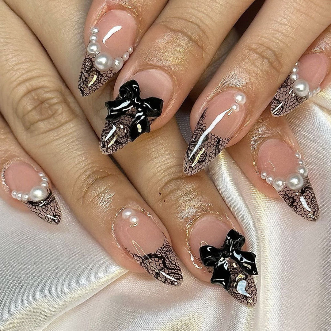 Elegant Lace Design Nail Art Kalsten