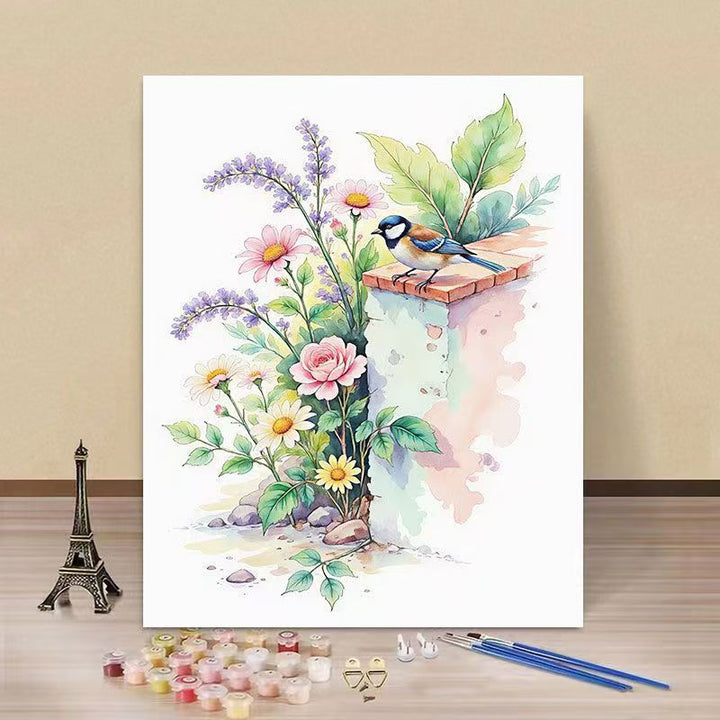 DIY Water Lily and Kingfisher Paint by Numbers Art Kit Kalsten
