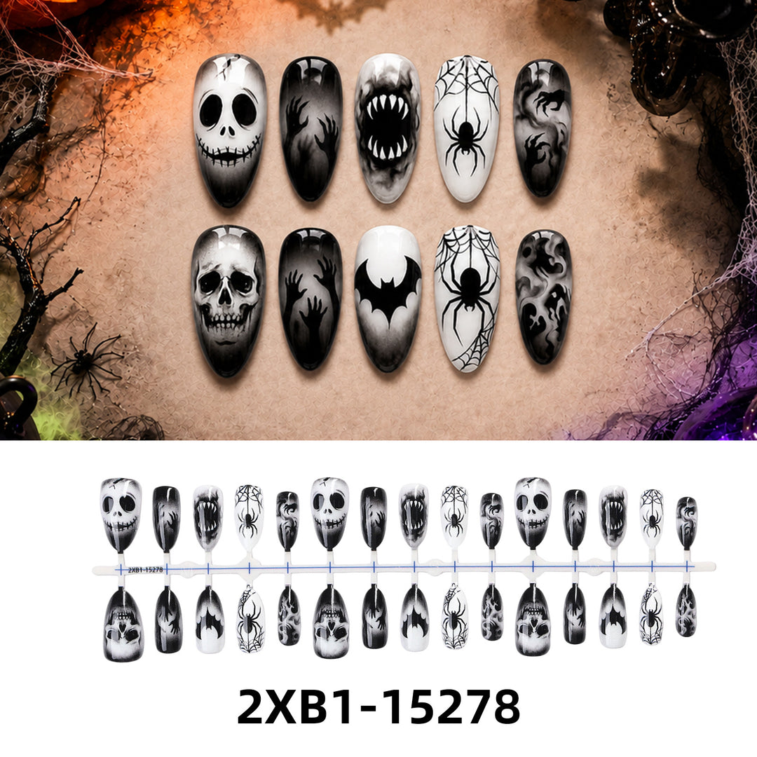 Acrylic nail set with creative Halloween motifs Kalsten