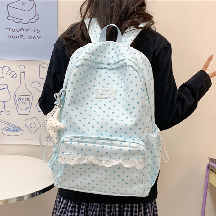 Decorative Star-Print Backpack Kalsten