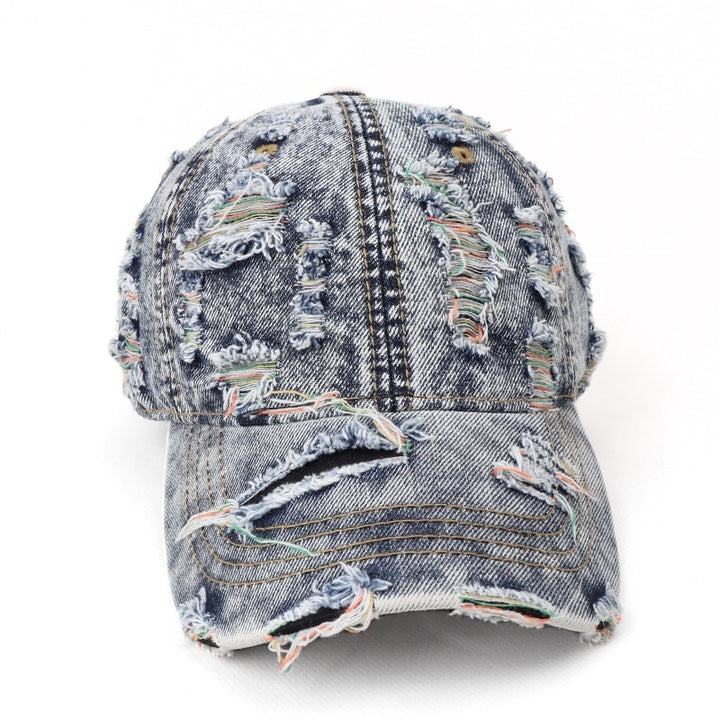 Women's Distressed Denim Baseball Cap Kalsten