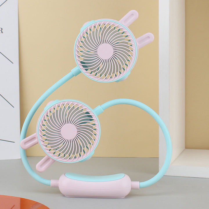 Women's Portable Mini Neck Fan with Dual Blower Kalsten
