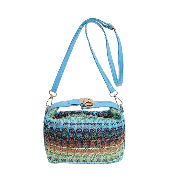 Textured Handwoven Mini Crossbody Bag Kalsten