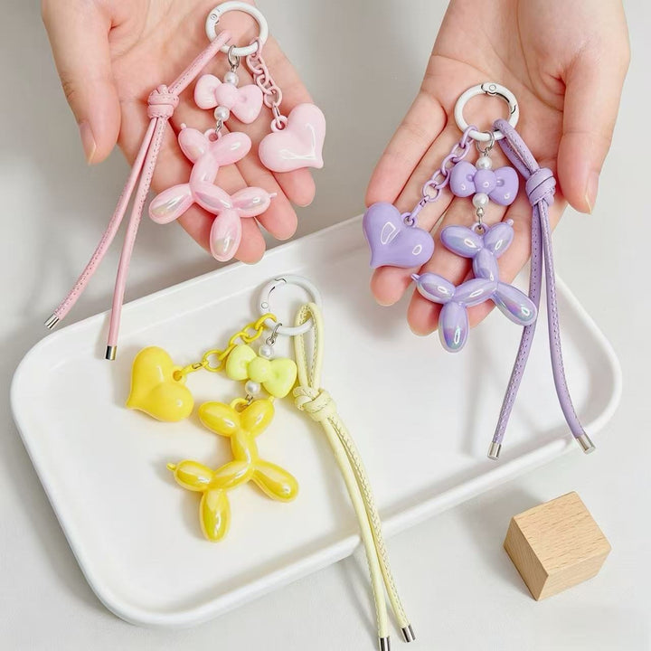 Playful keychain with heart and balloon dog Kalsten