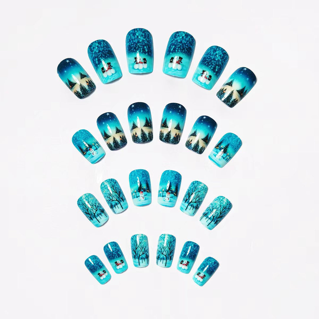 Winter Art Nails in Snowman Design Kalsten