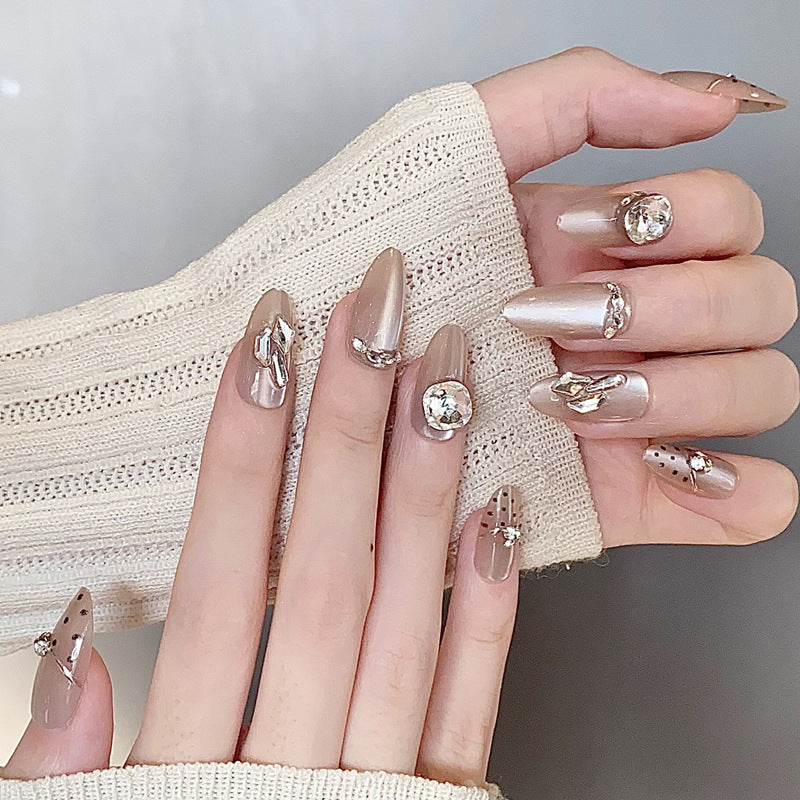 Stylish Press-On Nail Tips with Leopard Design Kalsten