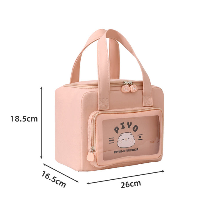 Insulated Lunch Tote with Clear Front Pocket