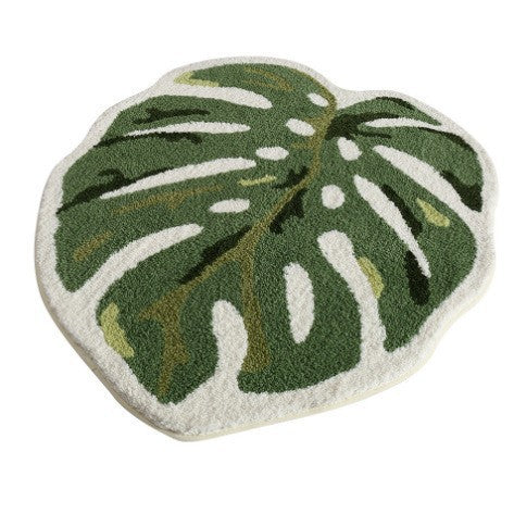 Monstera Leaf Shaped Area Rug