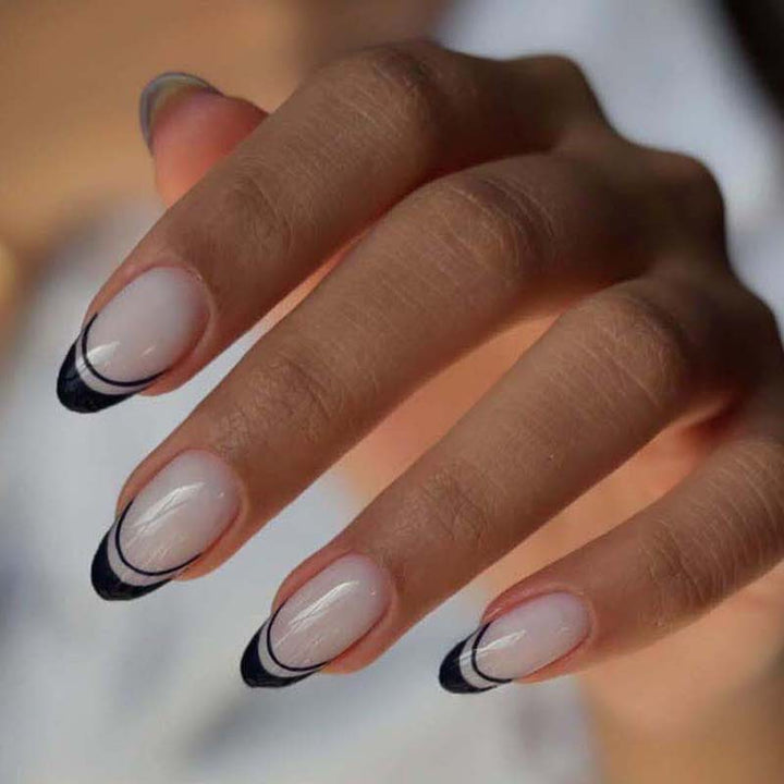 Stylish French Tip Press-On Nails