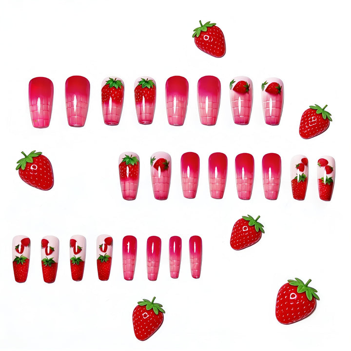 Strawberry-Themed Nail Art Designs Kalsten