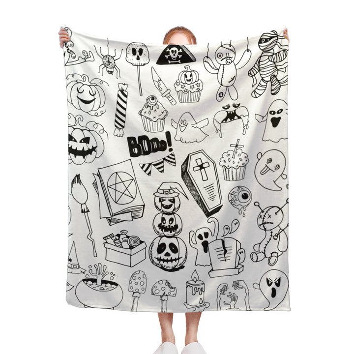 Halloween-Themed Fleece Blanket Kalsten