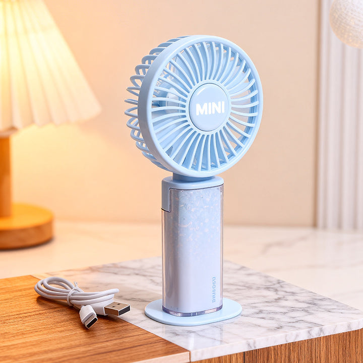 Women's portable mini hand fan with rechargeable USB function Kalsten
