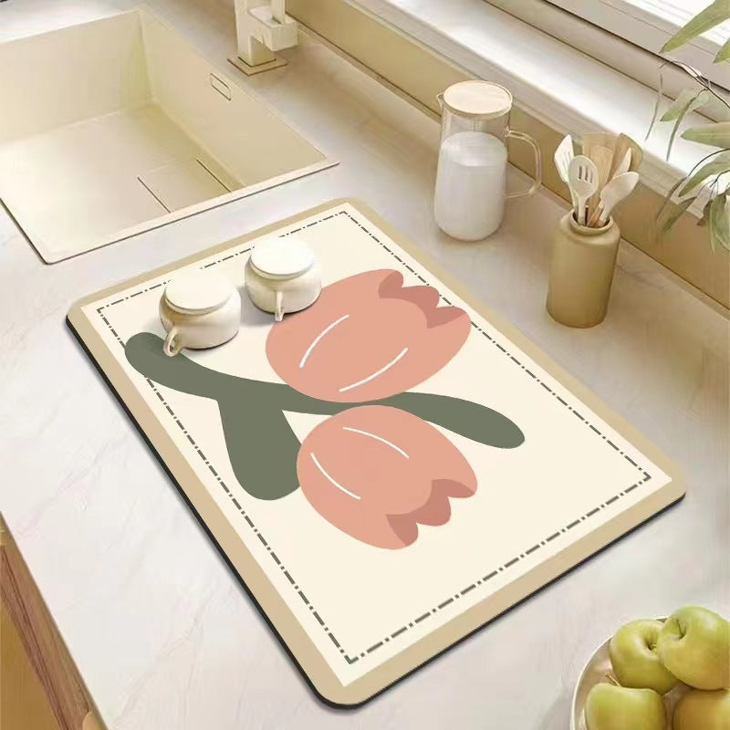Floral Patterns Kitchen Mat Kalsten